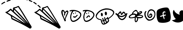 Notepaper Airplanes Extras font preview